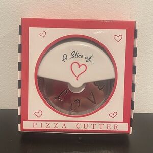 A Slice Of... Love Pizza Cutter - Red & White